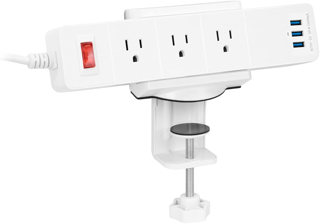 Mount-It! Clamp-On Power Strip